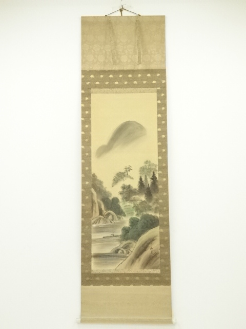 JAPANESE HANGING SCROLL / HAND PAINTED / LANDSCAPE